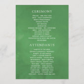 Programme Mariage de forêt rustique aquarelle (Dos)