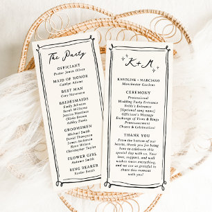 Programme Mariage de gribouillis à main tiré