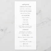 Programme Mariage de laiton Rustique Pampas (Dos)