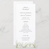 Programme Mariage de laiton Rustique Pampas (Devant / Derrière)
