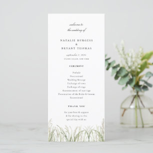 Programme Mariage de laiton Rustique Pampas