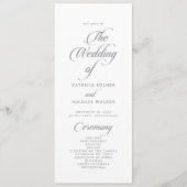 Programme Mariage de longueur de thé calligraphié chic class (Devant)