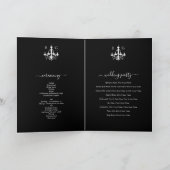 Programme Mariage de lustre blanc noir Ordre de service (Intérieur)