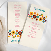 Programme Mariage de marguerite rétro coloré