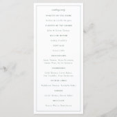 Programme Mariage de monogramme de crête botanique (Dos)