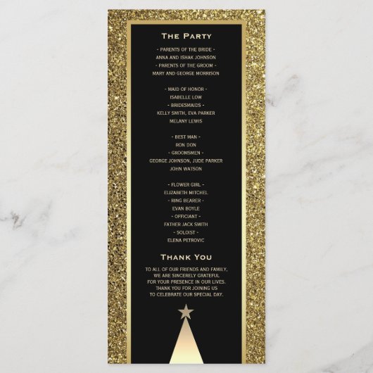 Programme Mariage de Noël (Dos)