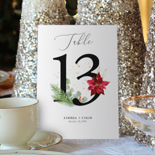 Programme Mariage de Noël botanique Numéro de tableau 13