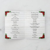 Programme Mariage de Noël de la branche des roses rouges et (Intérieur)