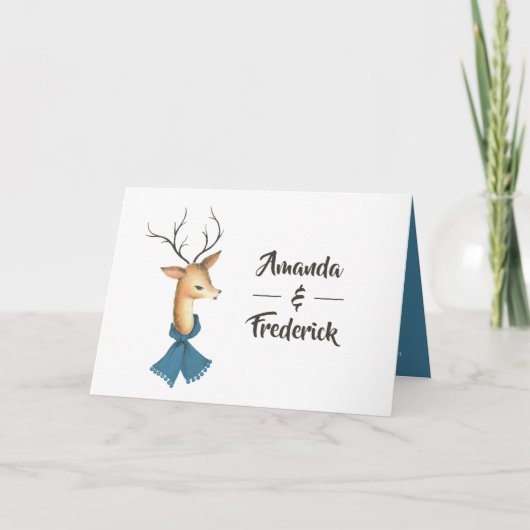 Programme Mariage de Noël de Reindeer Vintage (Devant)