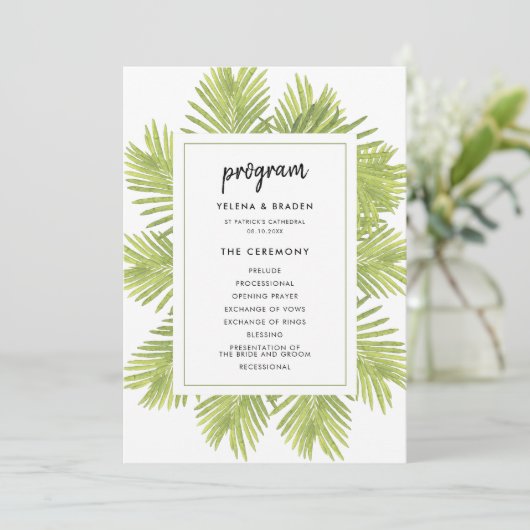 Programme Mariage de palmiers tropicaux (Debout devant)