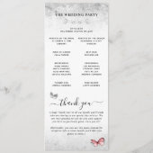 Programme Mariage de papillon argenté et rose (Dos)