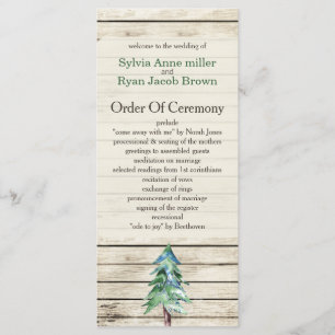Programme Mariage de pin de bois rustique