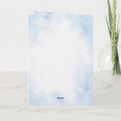 Programme Mariage de plage coquillage aquarelle bleue (Dos)