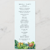 Programme Mariage de plage fleurie Feuille tropicale (Dos)