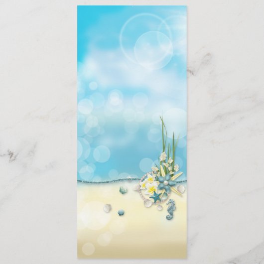 Programme Mariage de plage Ordre de cérémonie Entourage Emer (Dos)