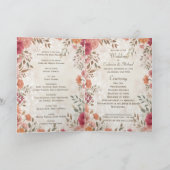 Programme Mariage de printemps romantique rose et rouge (Intérieur)