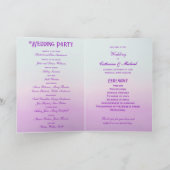 Programme Mariage de printemps Roses Ombré Aquarelle Violet (Intérieur)