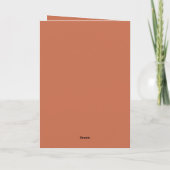 Programme Mariage de script élégant en terre cuite Commande  (Dos)