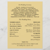 Programme Mariage de style géométrique à feuille d'or (Dos)