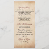 Programme Mariage de tournesol rustique (Dos)