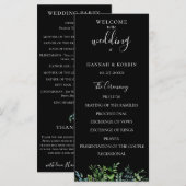 Programme Mariage de verdure botanique moderne (Devant / Derrière)