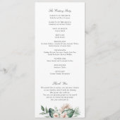 Programme Mariage de verdure fleurie de palme tropicale (Dos)