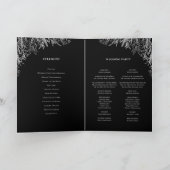 Programme Mariage de verdure noir et blanc plié (Intérieur)