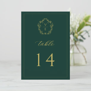 Programme Mariage d'émeraude vintage Gold Crest Numéro de ta