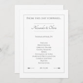 Programme Mariage des flèches minimalistes | Blanc (Devant / Derrière)