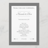 Programme Mariage des flèches minimalistes | Gris (Devant)