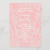 Programme Mariage design Art déco en marbre rose (Dos)