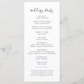 Programme Mariage design élégant (Dos)