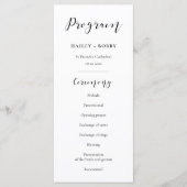 Programme Mariage design élégant (Devant)