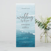 Programme Mariage d'été au bord de la mer bleue ondulée ombr (Debout devant)