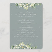Programme Mariage d'hiver au vert Seafoam + Eucalyptus (Devant)