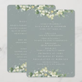Programme Mariage d'hiver au vert Seafoam + Eucalyptus (Devant / Derrière)