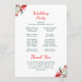 Programme Mariage d'hiver élégant avec verdure florale (Dos)