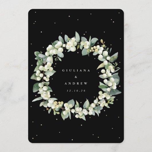Programme Mariage d'hiver Elégant Black Snowberry+Eucalyptus (Dos)