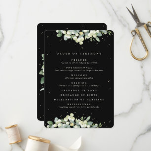 Programme Mariage d'hiver Elégant Black Snowberry+Eucalyptus