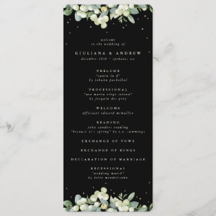 Programme Mariage d'hiver Elégant Black Snowberry+Eucalyptus