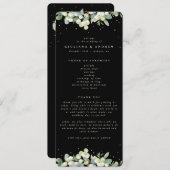 Programme Mariage d'hiver Elégant Black Snowberry+Eucalyptus (Devant / Derrière)