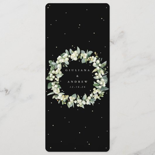 Programme Mariage d'hiver Elégant Black Snowberry+Eucalyptus (Dos)