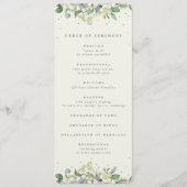 Programme Mariage d'hiver élégant Crème et Chèvrefeuille+Euc (Devant)