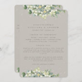 Programme Mariage d'hiver Greige Snowberry+Eucalyptus (Devant / Derrière)