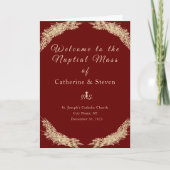 Programme Mariage d'hiver Messe nuptiale avec photo (Devant)