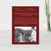 Programme Mariage d'hiver Messe nuptiale avec photo (Dos)