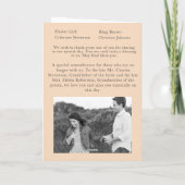 Programme Mariage d'hiver Messe nuptiale avec photo (Dos)