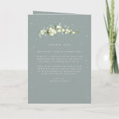 Programme Mariage d'hiver Seafoam Green Snowberry+Eucalyptus (Dos)
