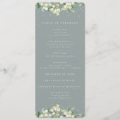 Programme Mariage d'hiver Seafoam Green Snowberry+Eucalyptus (Devant)
