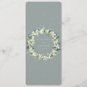 Programme Mariage d'hiver Seafoam Green Snowberry+Eucalyptus (Dos)